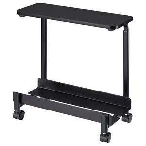 LÅNESPELARE Computer cart with shelf, black, 50x27 cm