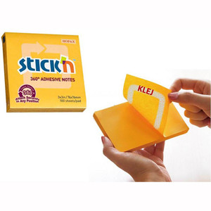 Sticky Notes 360° 76x76mm 100 Sheets, yellow