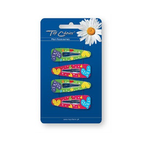 Top Choice Hair Clips, assorted models & colours, 4pcs
