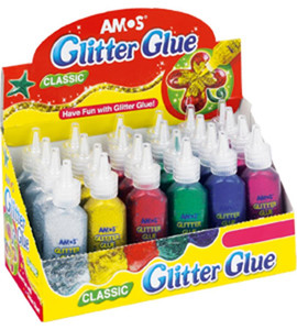 Glitter Glue Classic 6 Colours x 4 pcs / 24pcs x 22ml