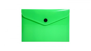 Document Envelope Pocket Wallet File with Button PP A6, neon green