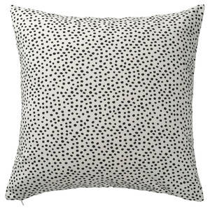 BJÖRKGRÅMAL Cushion cover, white/black, 50x50 cm