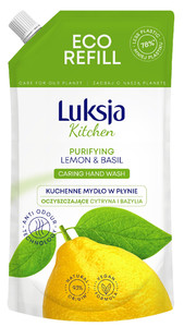 Luksja Kitchen Caring Hand Wash Purifying Lemon & Basil Vegan - Refill 400ml