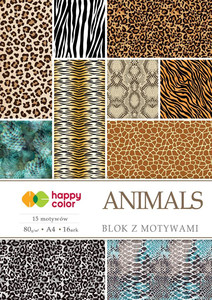 Happy Color Design Paper Pad A4 15 Sheets 80g Animals