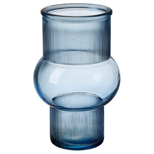 MYRMOSAIK Vase, blue, 17 cm