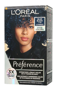 L'Oreal Preference Vivid Colors Permanent Gel Haircolor 1.102 Blue Black (Le Marais)
