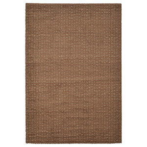 LANGSTED Rug, low pile, light brown, 133x195 cm