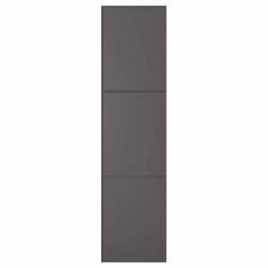 MERÅKER Door with hinges, dark grey, 50x195 cm