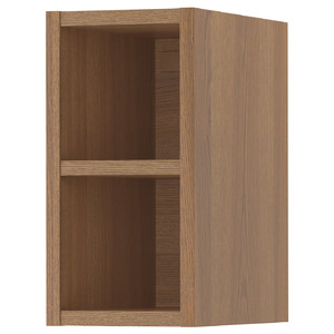 VADHOLMA Open storage, brown, stained ash, 20x37x40 cm