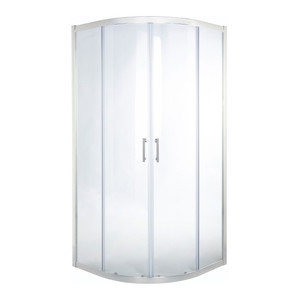Cooke & Lewis Shower Enclosure Onega 90x90x190cm, chrome/transparent