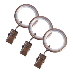 Curtain Rod Clip Ring Copper 10pcs