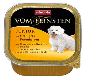 Animonda vom Feinsten Dog Junior Poultry & Turkey Hearts 150g