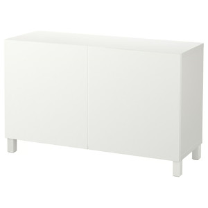 BESTÅ Storage combination with doors, white, Lappviken white, 120x40x74 cm