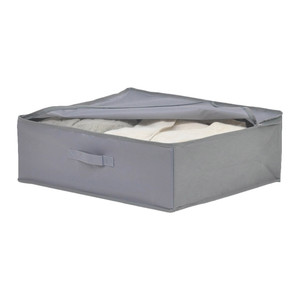 Clothes/Bed Linen Storage Box  44 x 55 x 19 cm, grey