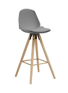 Bar Stool Oslo, wood/grey