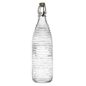 Glass Bottle 1L, stripes