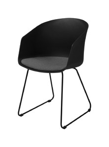 Chair Moon 40, black, grey seat pad
