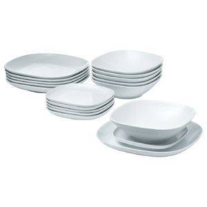 VÄRDERA 18-piece dinnerware set, white