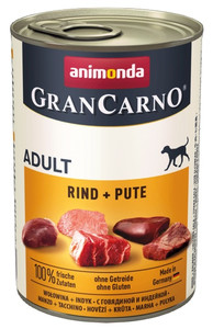 Animonda GranCarno Adult Beef & Turkey Wet Dog Food 400g