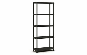 Keter Plastic Shelving Unit, black, 75x32x176 cm