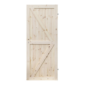 Internal Door Barn 80, right, knotty pine wood