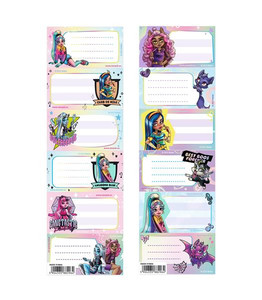 Label Stickers for Notebooks 25pcs Monster High, assorted