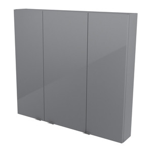 GoodHome Bathroom Wall Cabinet Imandra 100 x 90 x 15 cm, grey