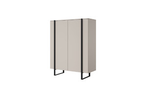 Two-Door Cabinet Verica 120 cm, cashmere/black legs