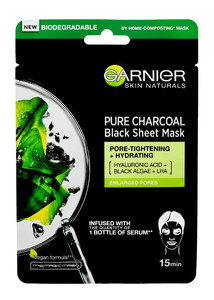 Garnier Skin Naturals Pure Charcoal Hydrating Black Tissue Mask 28g
