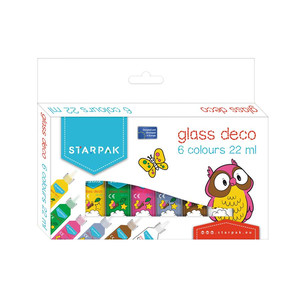 Starpak Glass Deco Paints 6 Colours x 22ml