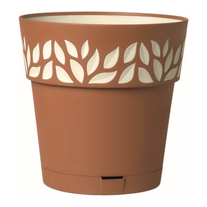 Plant Pot with Saucer Cloe 25 cm, terracota