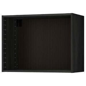 METOD Wall cabinet frame, wood effect black, 80x37x60 cm