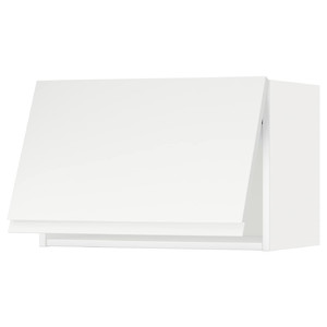 METOD Wall cabinet horizontal w push-open, white/Voxtorp matt white, 60x40 cm
