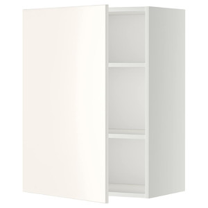 METOD Wall cabinet with shelves, white/Veddinge white, 60x80 cm
