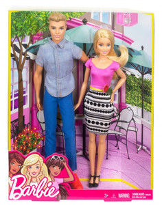 Barbie Dolls, Barbie And Ken Doll 2-Pack DLH76 3+