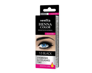VENITA Henna Color Professional Eyebrows & Eyelashes Tint 1.0 Black