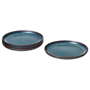GLADELIG Side plate, blue, 20 cm, 4 pack