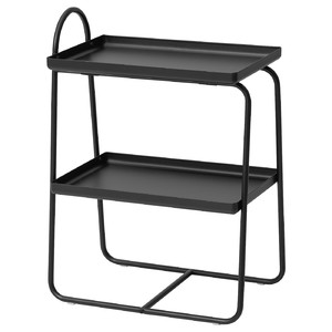 HATTÅSEN Bedside table/shelf unit, black