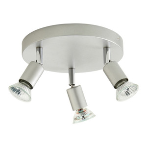 Metal Spot Ceiling Lamp  3 x 50 W GU10, silver