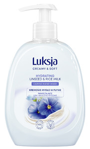 Luksja Creamy & Soft Hydrating Hand Wash Linseed & Rice Milk 93% Natural Vegan 500ml