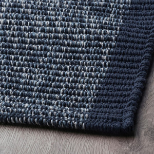 IDROTTSPLATS Rug, flatwoven, blue, 80x200 cm