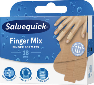 Salvequick Flexible Plasters Finger Mix 18pcs