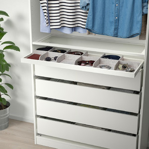 KOMPLEMENT Divider for pull-out tray, light grey, 100x35 cm