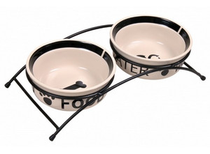 Trixie Stand with Ceramic Bowls for Dogs 0.6l