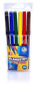 Astra Felt-Tip Pens 6 Colours