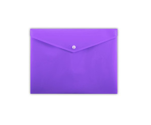 Document Envelope Pocket Wallet File with Button A4, purple
