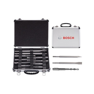 Bosch Chisel and Drill Bit Set with Case, 11pcs