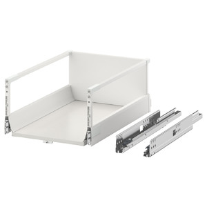 EXCEPTIONELL Drawer, high with push to open, white, 40x60 cm