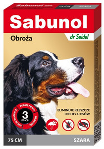 Sabunol Anti-flea & Anti-tick Collar for Dogs 75cm, grey