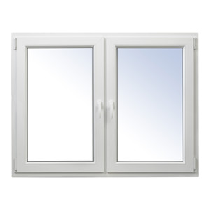 Casement/Tilt and Turn Window PVC 1465 x 1135 mm, white, symmetrical